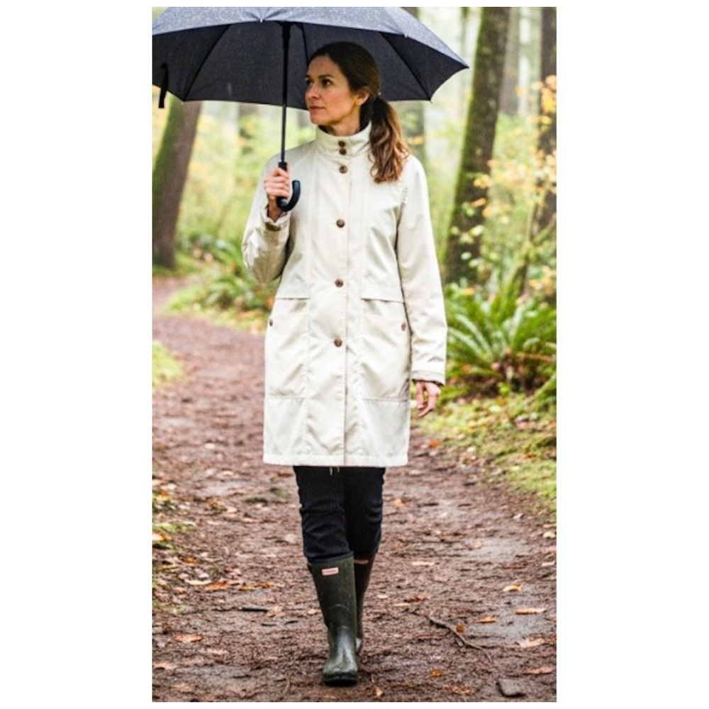 NWT Vtg 80s Cambridge Trench Coat Made in Hong Kong Crowley's Detroit‎ 6P